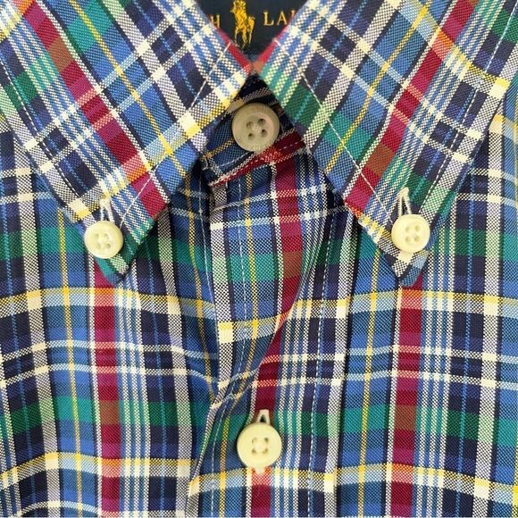 Ralph Lauren Blue Label Multicolor Tartan Plaid Button Down Shirt - Picture 5 of 8